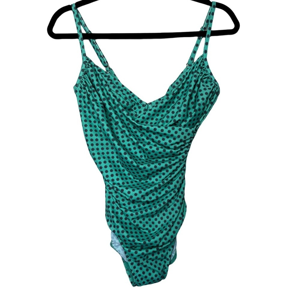 Miraclesuit Oceanus Tummy Control V-Neckline Soft Cup One Piece Swimsuit Size 8